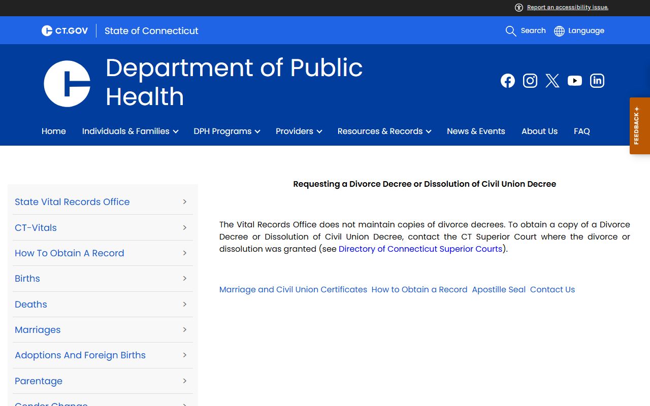 Connecticut divorce records source image